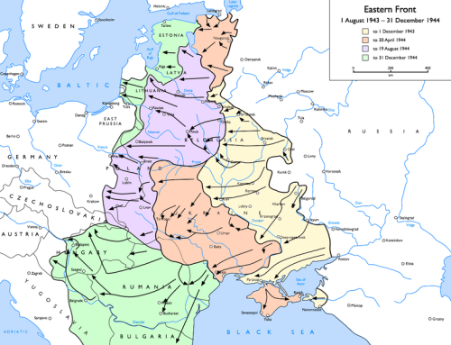 Soviet drive across Eastern Europe, Aug 1943 to Dec 1944
