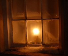 Candle in window 2