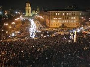 Sunday night in St Michael's Square, Kiev