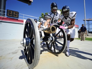 The Fremont Cannon, in good hands.